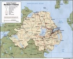 Northern Ireland Road Map • mappery