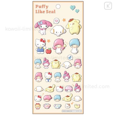 Japan Sanrio 3d Sticker Characters Puffy Like Seal Kawaii Limited