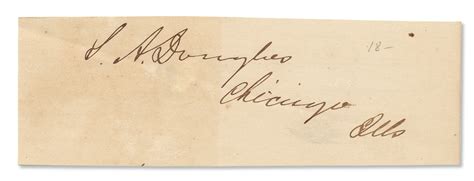 Lot Detail Stephen A Douglas Signature The Politician Who