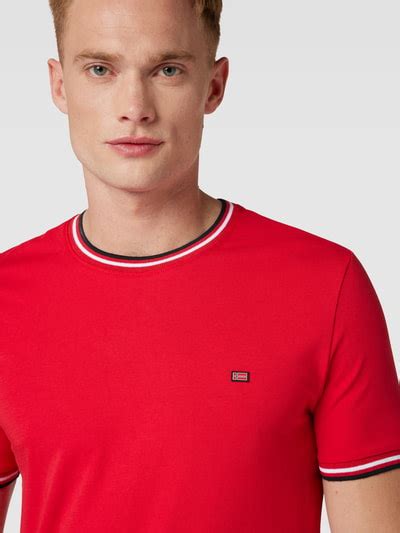 Christian Berg Men T Shirt Mit Label Applikation Rot Online Kaufen