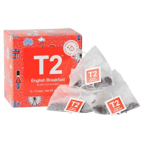 T2 English Breakfast Bio Tea Bags Ocado