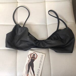 Naked Wardrobe Swim Naked Wardrobe Womens Black Bikini Top New With Tags Size Xs Poshmark