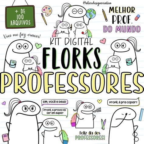 Flork Dia Dos Professores Sem Fundo Professora Fazendo A Nossa Festa