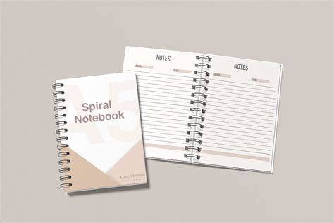 A5 Spiral Notebook Mockup On Behance