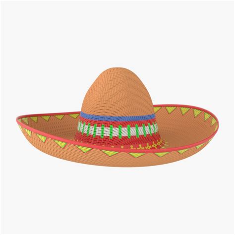 Mexican Sombrero Hat 3D model - Download Hats on 3DModels.org