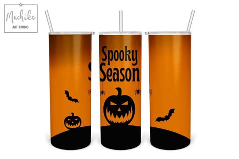 Halloween 20 Oz Skinny Tumbler Wrap Graphic By Sweetie Citrus Co · Creative Fabrica