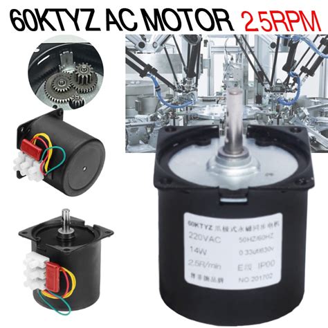 Spot New Upgrade 60KTYZ Permanent Magnet Synchronous Motor AC 220V 14W