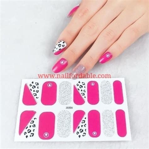 Half print cheetah | Nail Wraps | Nail Stickers | Nail Strips | Gel ...