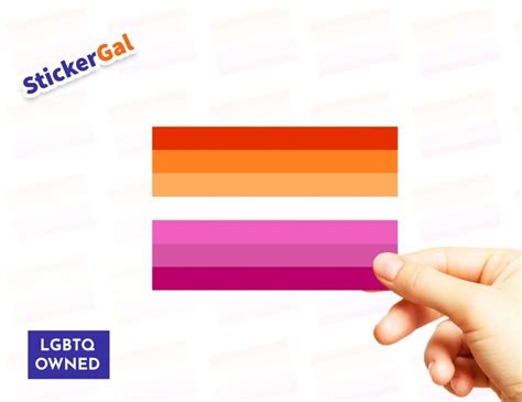 Lesbian Pride Flag Sticker Sunset Lesbian Pride Flag Sticker StickerGal S Shop