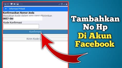 Cara Tambahkan Nomor Hp Di Facebook Youtube