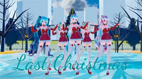 Mmd Miku Haku Luka Gumi Rin Last Christmas Merry Christmas