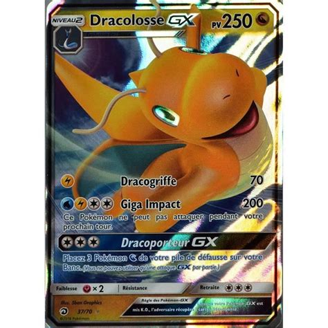 Carte Pokémon 37 70 Dracolosse GX 250 PV SL7 5 Majesté des Dragons