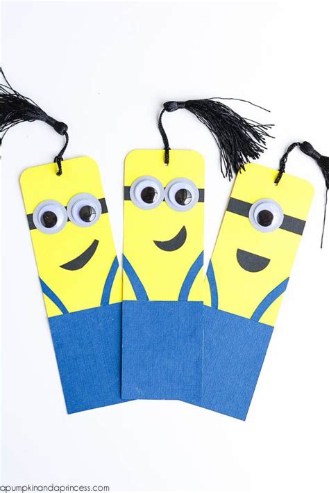 Diy Minion Bookmarks Minion Craft Diy Minions Diy Minions Crafts