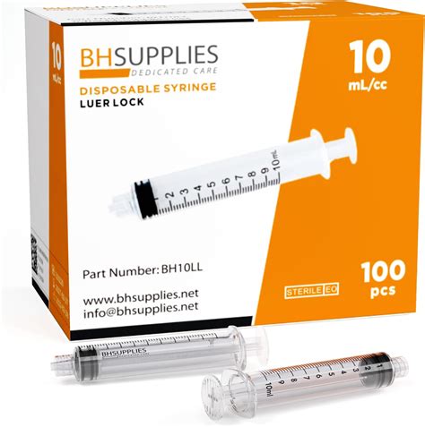 10ml Oral Syringe With Cap 100 Pack Oral Dispenser