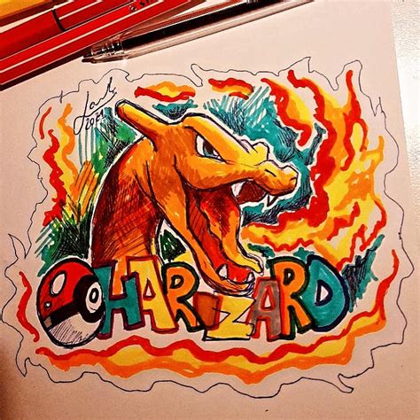 Charizard traditional draw by Comunello76 on DeviantArt