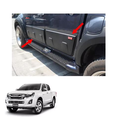 SIDE MOLDING BODY Cladding Matte Black 4 Pc For Isuzu D Max Holden