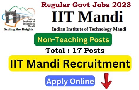 Iit Mandi Non Teaching Recruitment 2023