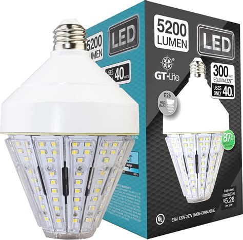 Amazon GT Lite LED Corn Light Bulbs 40W 300W Equivalent 5200