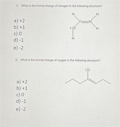 Solved What Is The Formal Charge Of Nitrogen In The Chegg