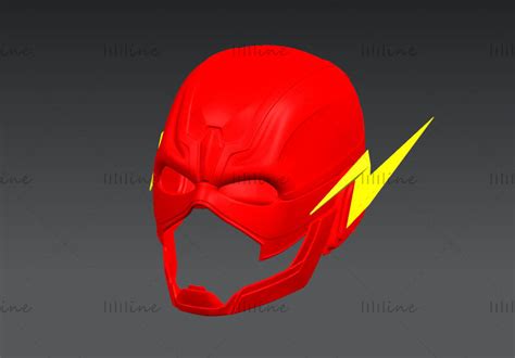 The Flash Cosplay Helmet 3D model Ready to Print