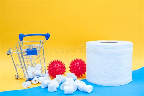 Toilet Paper Roll For To Wipe Clean Personal Sanitary Paper Stock Photo