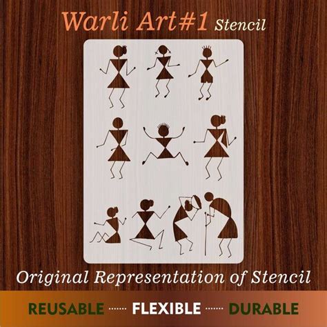 Warli And Ancient Art Reusable Stencil For Canvas And Wall Painting