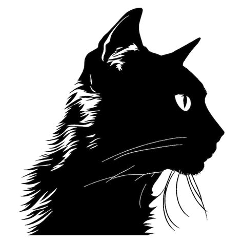 Ilustración De Vector De Cara De Gato Ilustración De Silueta De Vector De Cabeza De Gato