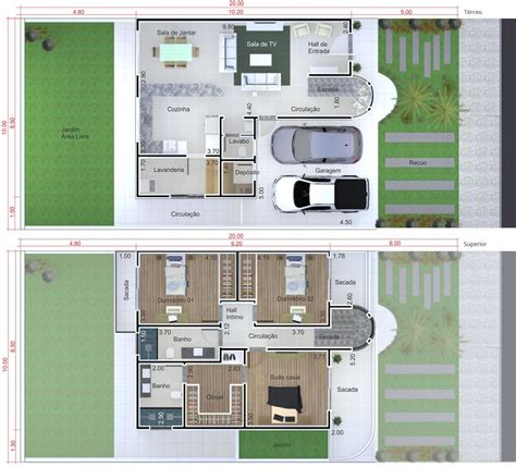 Planta De Casa Peque A Y Moderna Plano Para Terreno X Planos De