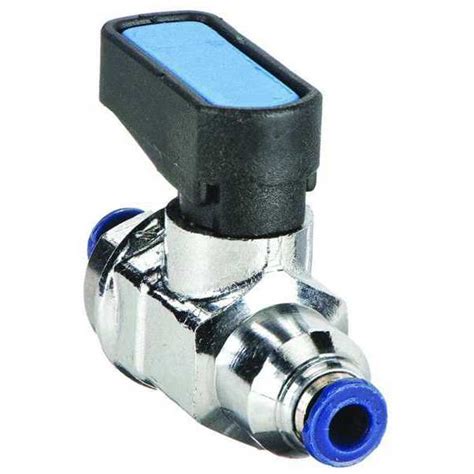 Aignep Usa Push Nickel Brass Mini Ball Valve Inline Zoro