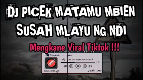 DJ PICEK MATAMU MBIEN SUSAH MLAYU NG NDI DJ LALI KONCO REMIX MENGKANE