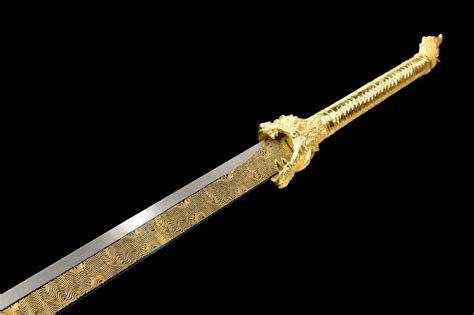 Chinese Swordsgolden Dragon Tang Jianbattle Readyhand Forged Blade