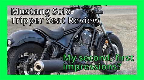 Mustang Tripper Solo Seat First Impressions Review Honda Rebel