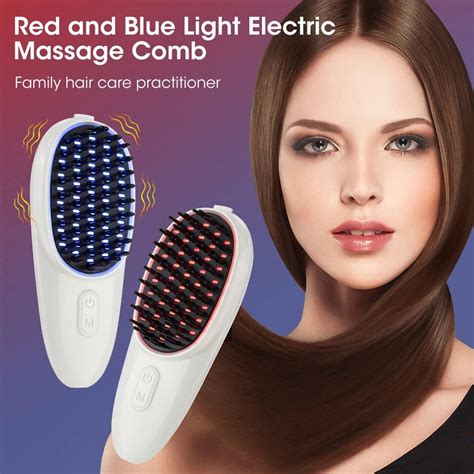 Peigne De Nergie Lectrique Lumi Re Rouge Et Bleue Led Th Rapie