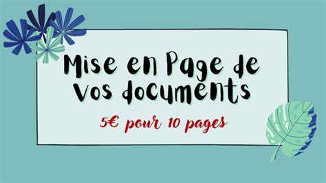 Je Vais Faire La Mise En Page De Vos Documents Sur Word Et Excel Par