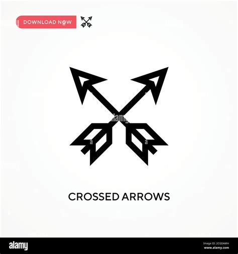 Crossed Arrows Simple Vector Icon Modern Simple Flat Vector