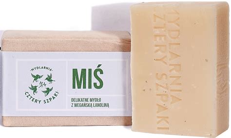 Cztery Szpaki Bear With Vegan Lanolin Soap Delikatne mydło w kostce z