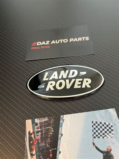 Land Rover emblem replacement Badge – Gloss Black & silver – DAZ Auto Parts