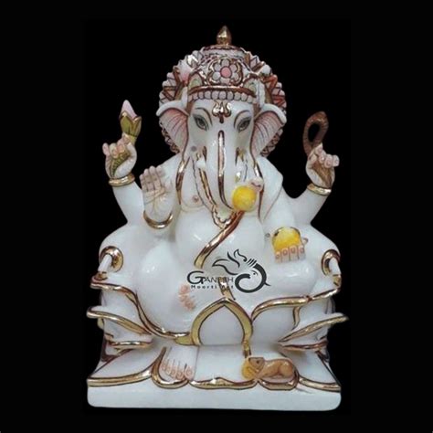 Multicolor Jaipur Marble Lord Vinayaka Statue At Rs In Jaipur