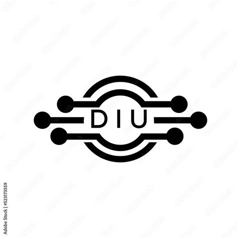 DIU letter logo. DIU best white background vector image. DIU Monogram logo design for ...