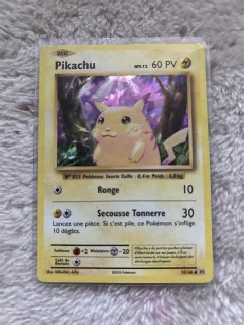 CARTE POKÉMON PIKACHU HOLO 35 108 xy Évolution 2016 Édition FR EUR 60