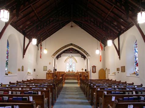 Protestant Churches Simple And Elegant In The Steeples Shadows From