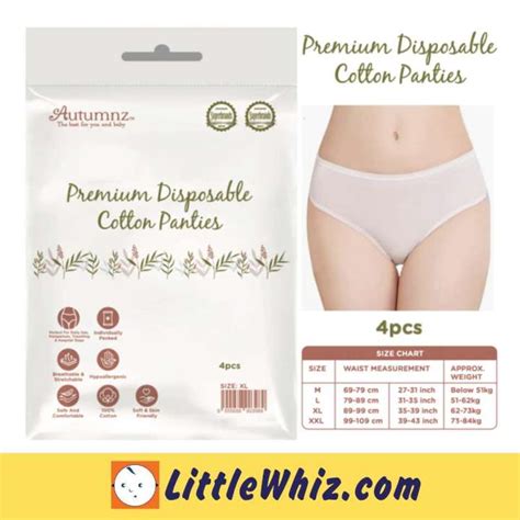 Autumnz Premium Disposable Cotton Panties Pcs Pack M L Xl Xxl Lazada