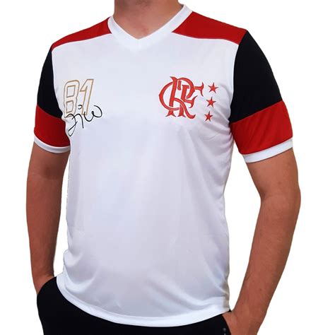 Camisa Flamengo Retro Mundial 1981 Zico Masculino em Promoção na