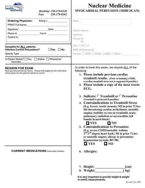 Vancouver Island Health Authority Nuclear Medicine Myocardial Perfusion ...