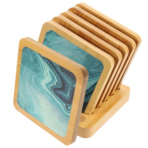 Coaster Water Glasses Drinking Farmhouse Coasters Decor For Office Tabletop Coffee Aesthetic