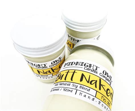 Butt Naked Soy Candle Scented Mason Jar Candle Gag Gift Etsy