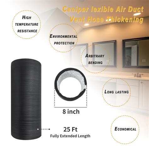 Snapklik Cenipar Inch Ft Flexible Duct Black Dryer Vent Hose