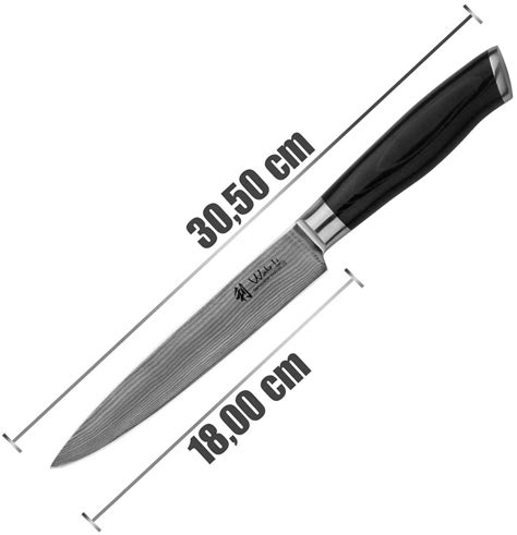 Wakoli Mikata Damast Tranchiermesser 18 00 Cm Klinge Extrem Scharf Aus