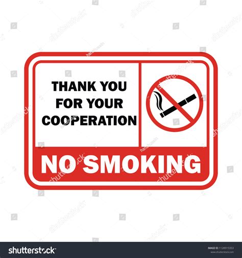 No Smoking Area Signboard Label Vector Stock Vector (Royalty Free ...