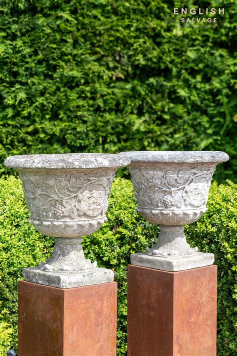 Reclaimed Grape Garland Composition Urns